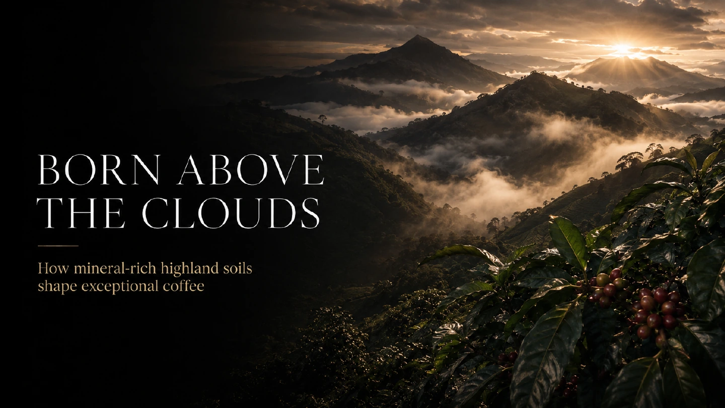 Cameroon highland coffee growing above the clouds