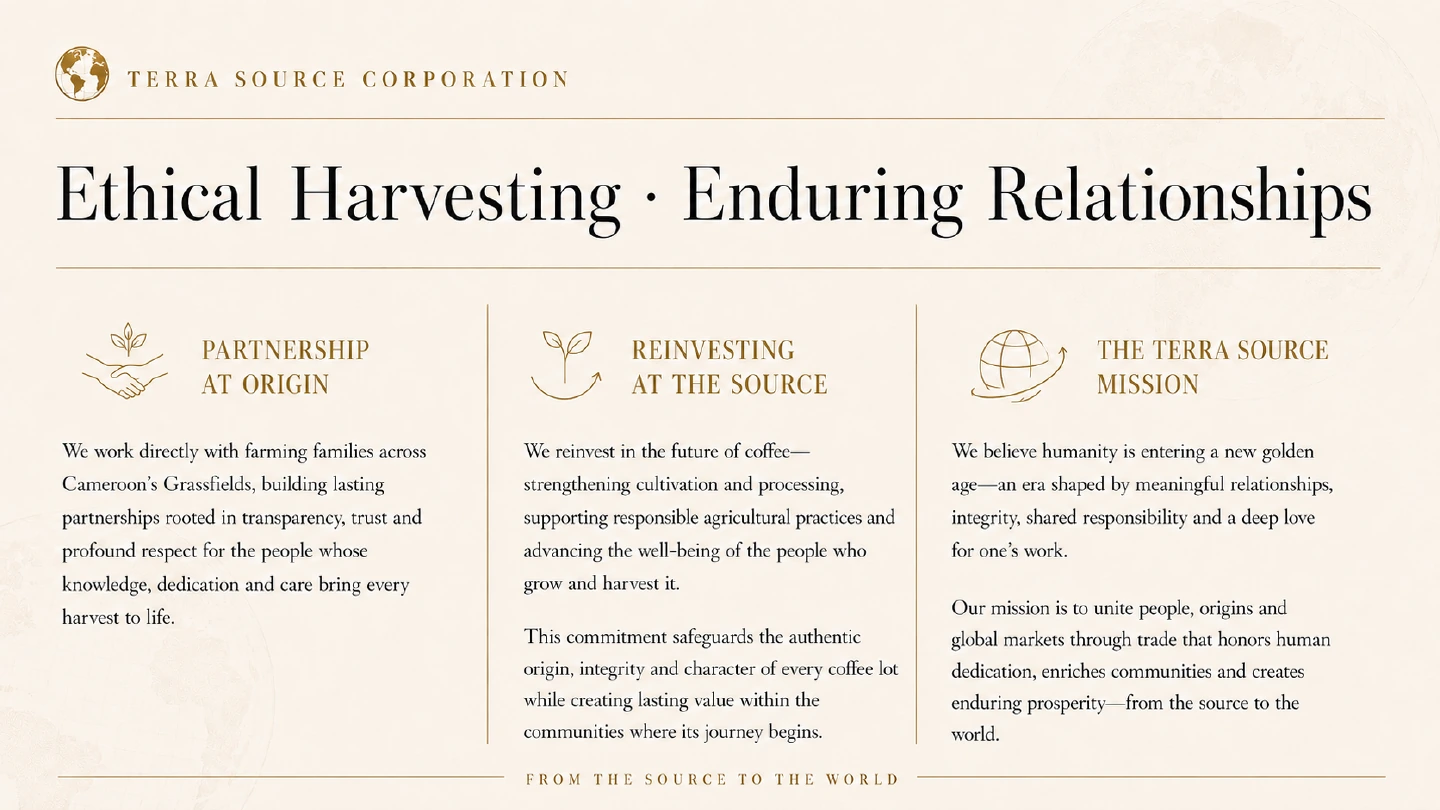 Ethical harvesting and enduring origin relationships